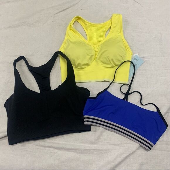 Adidas Zella Lululemon Athleta Sz S Padded Sports bra Tank Top Tee Lot of 6 - Picture 2 of 8